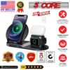 5 Core Wireless Charging Station  10W 3 in 1 Fast Phone Watch Earpod Wireless Charging Stand