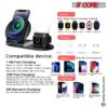 5 Core Wireless Charging Station  10W 3 in 1 Fast Phone Watch Earpod Wireless Charging Stand